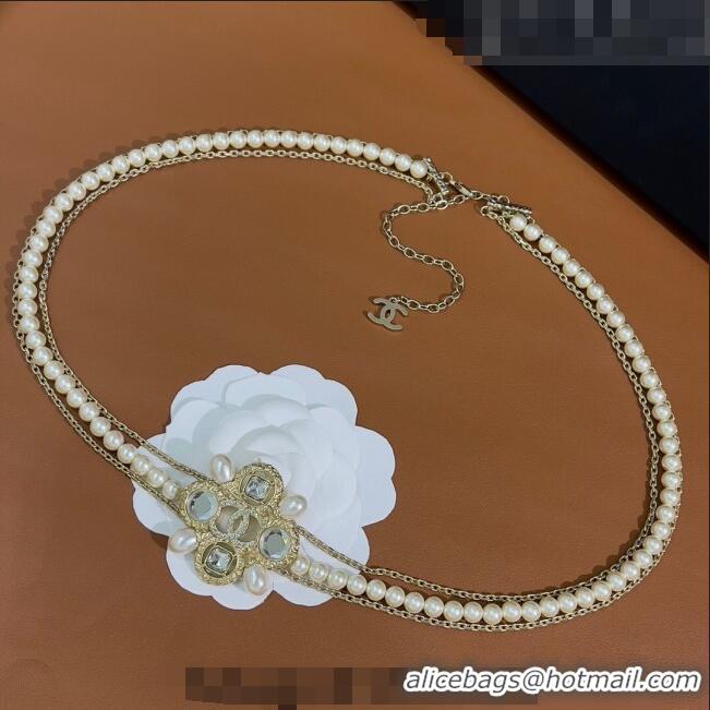 Modern Classic Chanel Chain Belt with Crystals and Pearls CH1108 2023