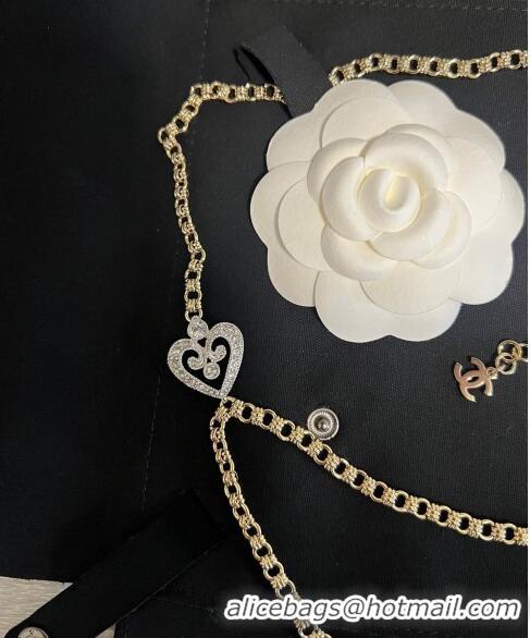 Market Sells Chanel Crystal Heart Chain Belt CH111408 2023