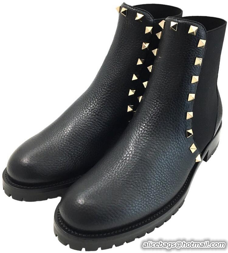 ​Well Crafted Valentino Garavani Rockstud Beatle Chelsea Ankle Boot VA6710 Black