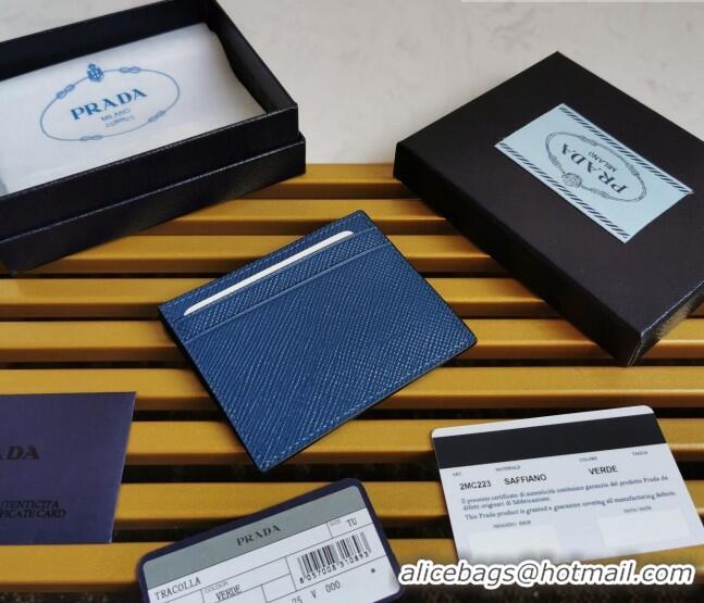 Trendy Design Prada Saffiano Leather Card Holder 2MC223 Blue 2023