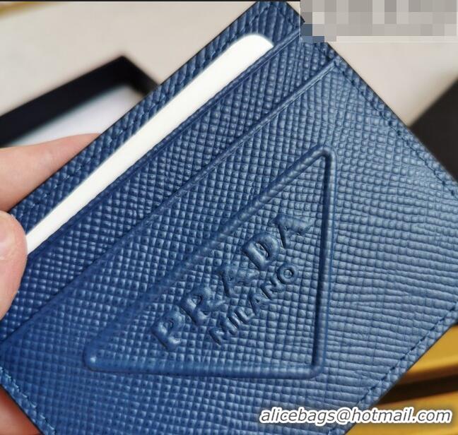 Trendy Design Prada Saffiano Leather Card Holder 2MC223 Blue 2023