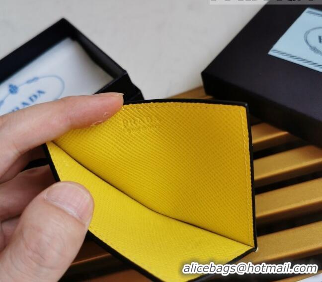 Good Product Prada Saffiano Leather Card Holder 2MC223 Yellow 2023