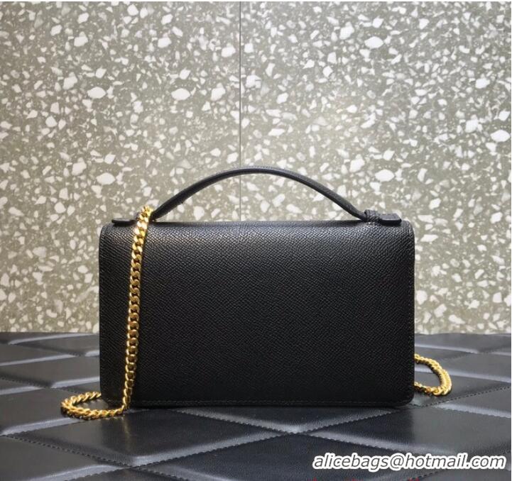 Good Product VALENTINO grain calfskin leather bag 0688 Black