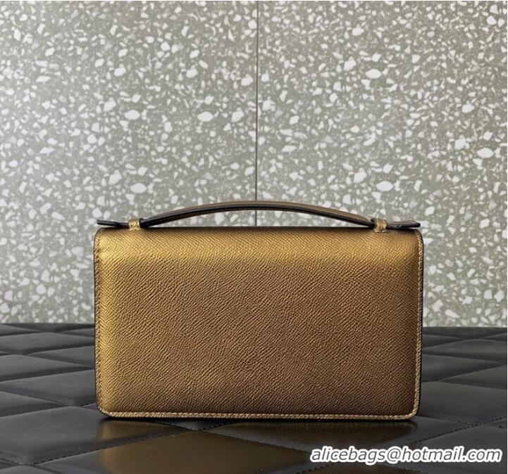 Low Cost VALENTINO grain calfskin leather bag 0688 Gold