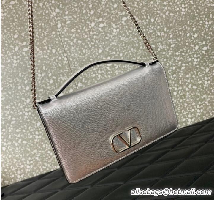 Promotional VALENTINO grain calfskin leather bag 0688 Silver