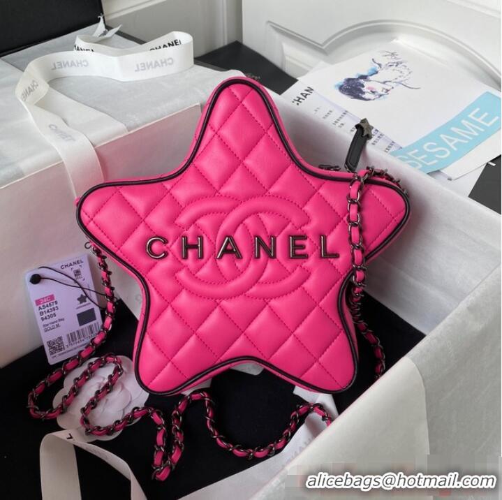 Well Crafted CHANEL STAR HANDBAG AS4579 & Guns-Tone Metal Fuchsia