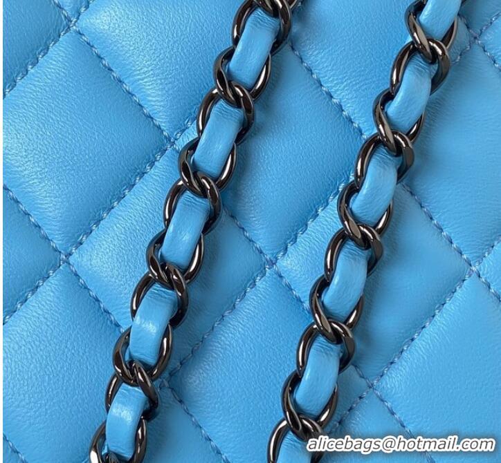 Cheapest CHANEL STAR HANDBAG AS4579 & Guns-Tone Metal Blue