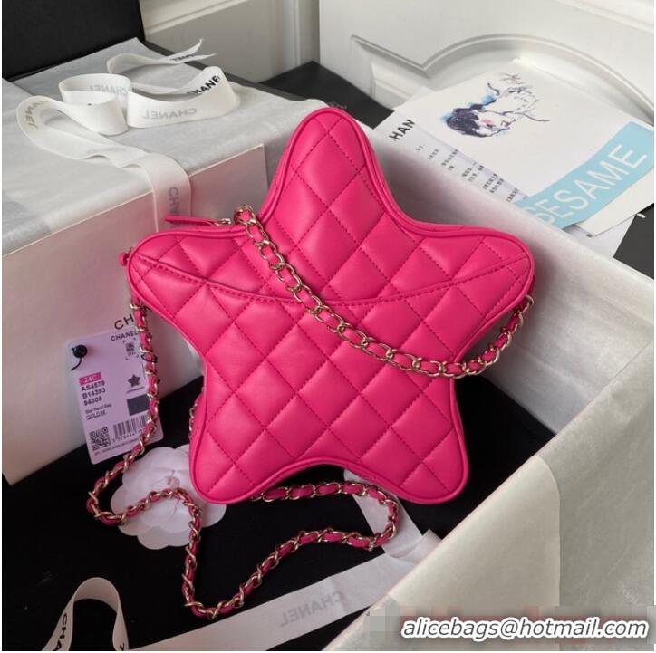 Trendy Design CHANEL STAR HANDBAG AS4579 & Gold-Tone Metal Fuchsia