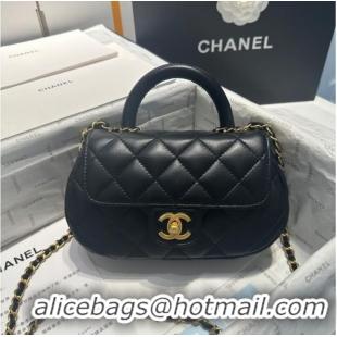 Famous Brand Chanel flap bag with top handle AS4573 Black