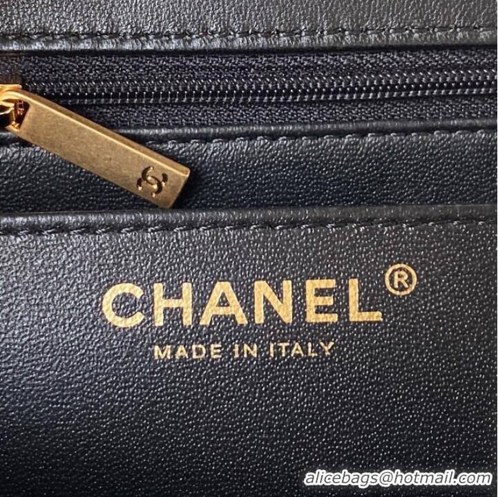 Promotional Chanel FLAP PHONE HOLDER WITH CHAIN AS4362 BLACK