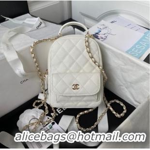 Famous Brand Chanel MINI BACKPACK AP3573 WHITE