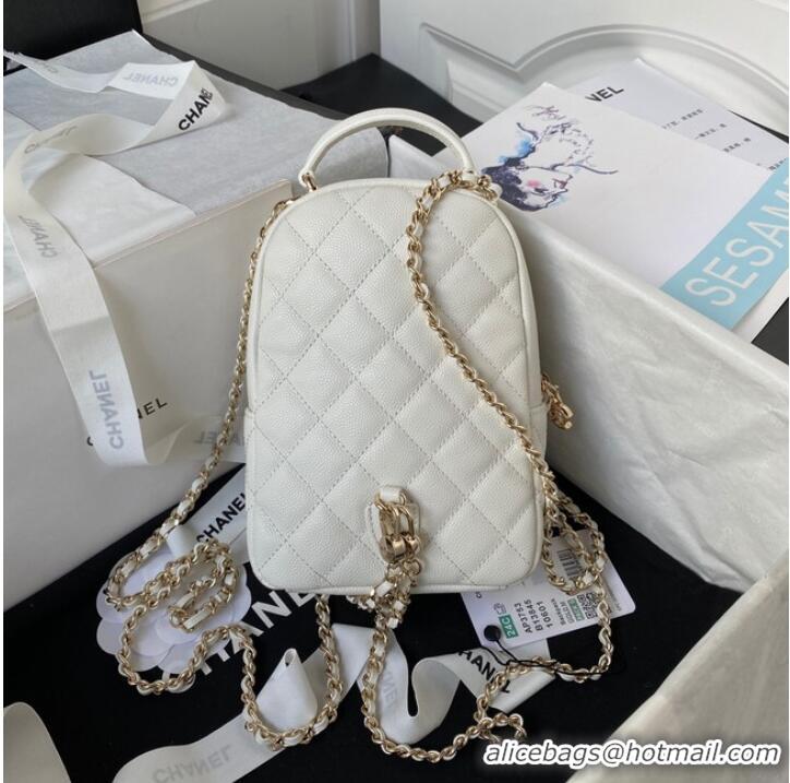 Famous Brand Chanel MINI BACKPACK AP3573 WHITE