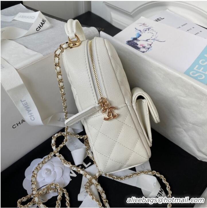 Famous Brand Chanel MINI BACKPACK AP3573 WHITE