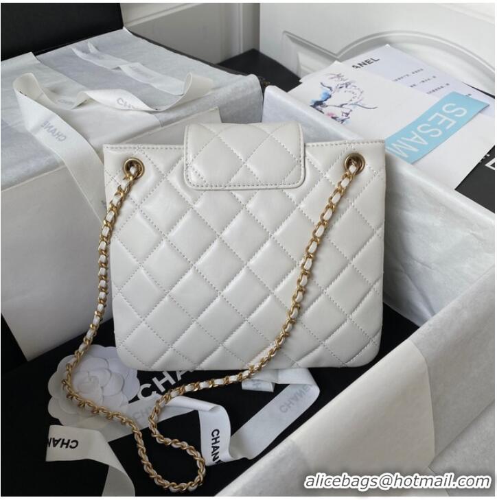 Super Quality Chanel SMALL MESSENGER BAG AS4596 WHITE