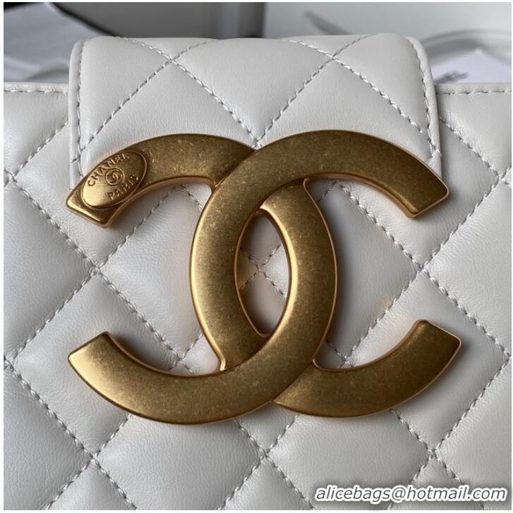 Super Quality Chanel SMALL MESSENGER BAG AS4596 WHITE