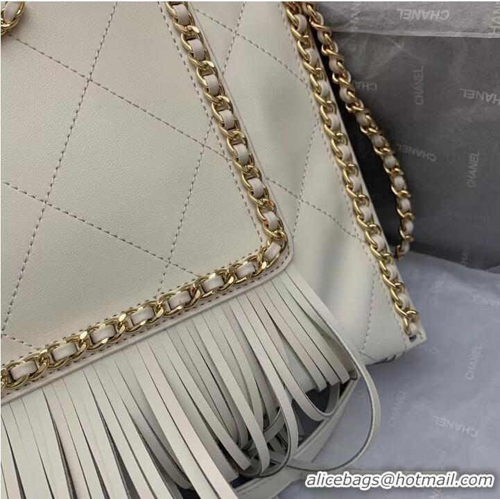 Famous Brand Chanel Shoulder Bag AS8016 White