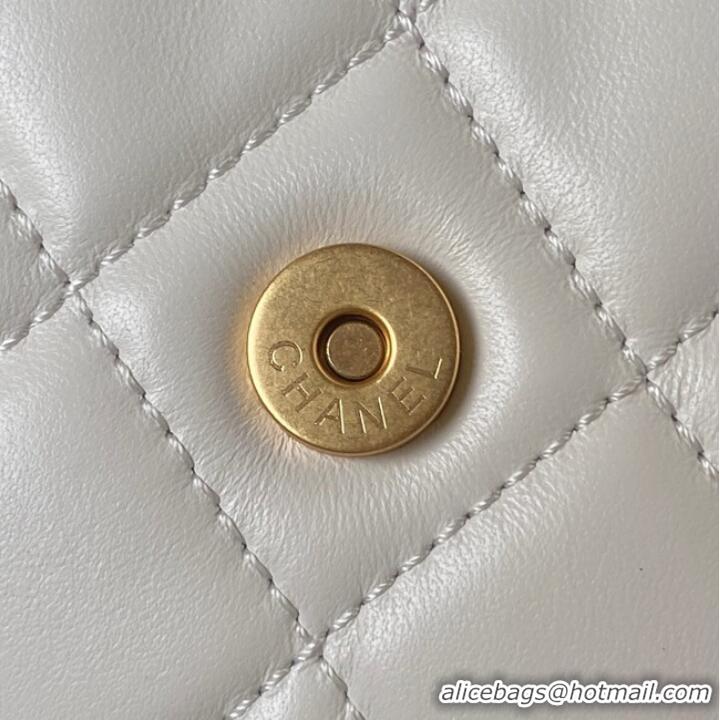 Famous Brand Chanel SMALL MESSENGER BAG AS4609 White