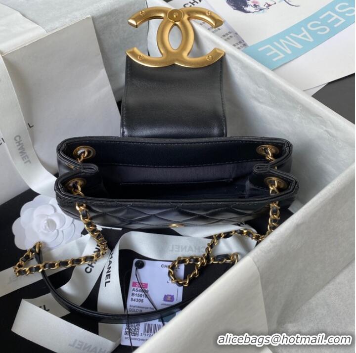 Trendy Design Chanel SMALL MESSENGER BAG AS4609 Black