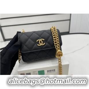 ​Inexpensive Chanel NANO CLUTCH WITH CHAIN A68128 Black