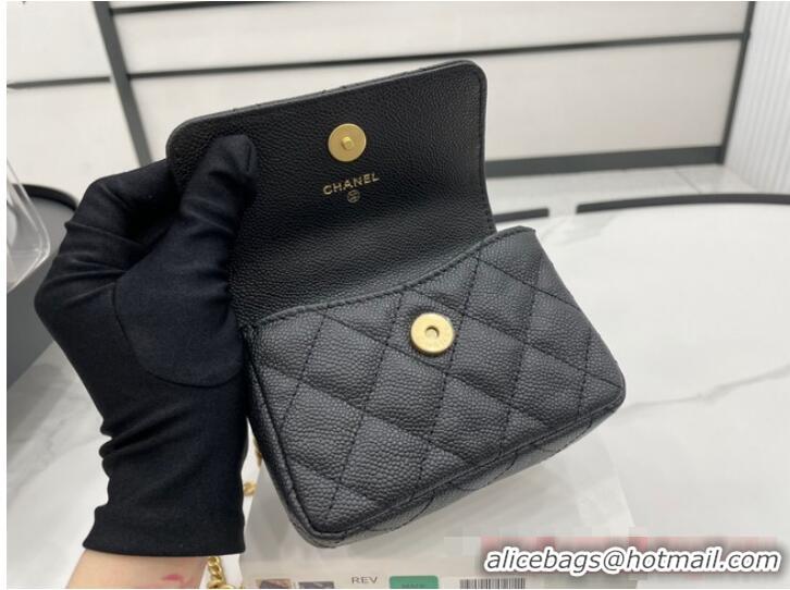 ​Inexpensive Chanel NANO CLUTCH WITH CHAIN A68128 Black