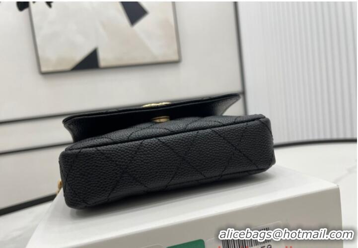 ​Inexpensive Chanel NANO CLUTCH WITH CHAIN A68128 Black