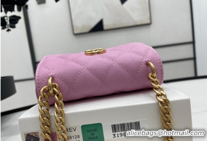 Famous Brand Chanel NANO CLUTCH WITH CHAIN A68128 Pink