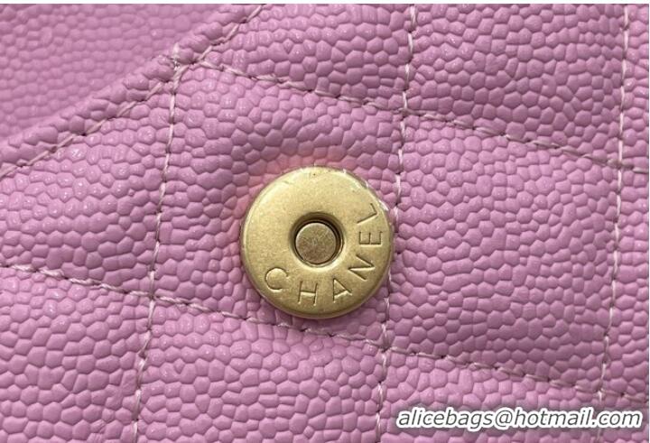 Famous Brand Chanel NANO CLUTCH WITH CHAIN A68128 Pink