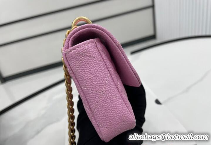 Famous Brand Chanel NANO CLUTCH WITH CHAIN A68128 Pink