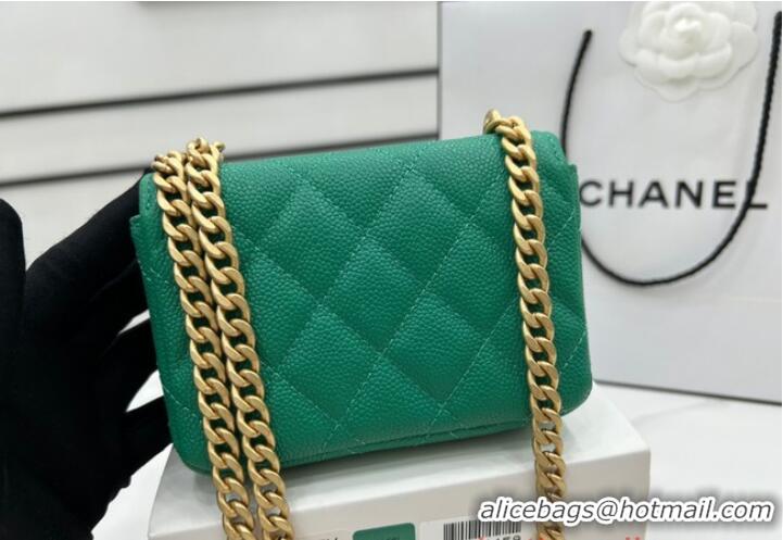 Promotional Chanel NANO CLUTCH WITH CHAIN A68128 Green