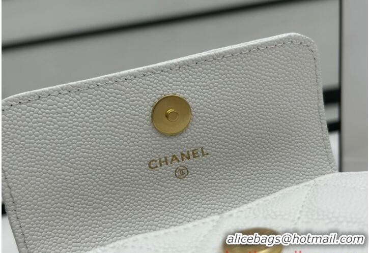 Super Quality Chanel NANO CLUTCH WITH CHAIN A68128 White