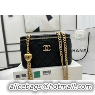 Famous Brand Chanel CLUTCH WITH CHAIN A68130 Black