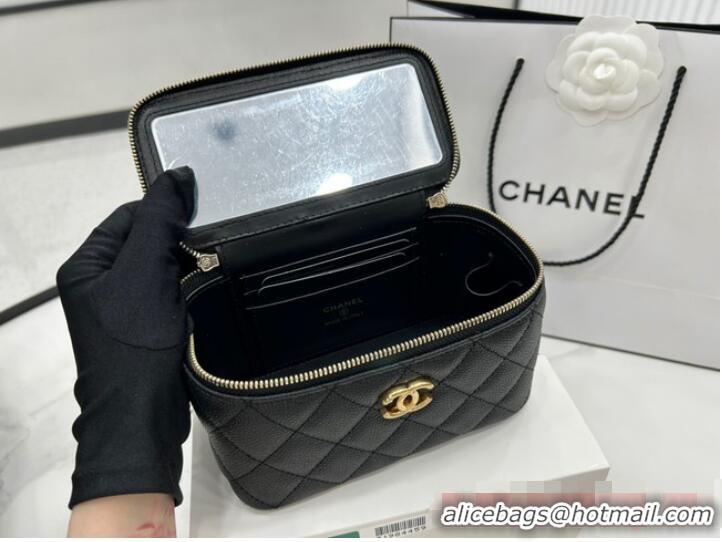 Famous Brand Chanel CLUTCH WITH CHAIN A68130 Black