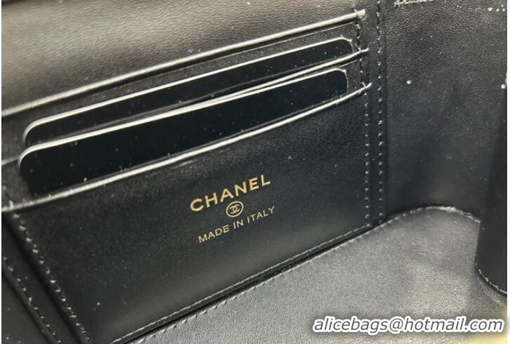 Famous Brand Chanel CLUTCH WITH CHAIN A68130 Black