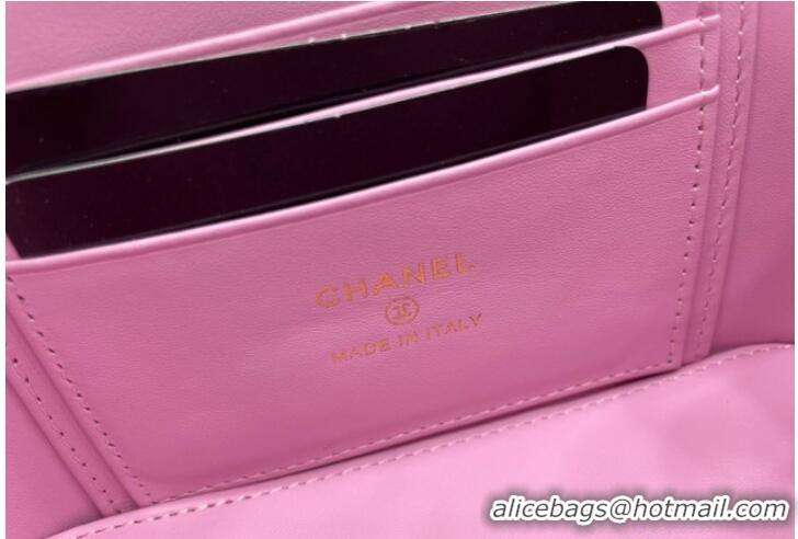 Top Quality Chanel CLUTCH WITH CHAIN A68130 Pink