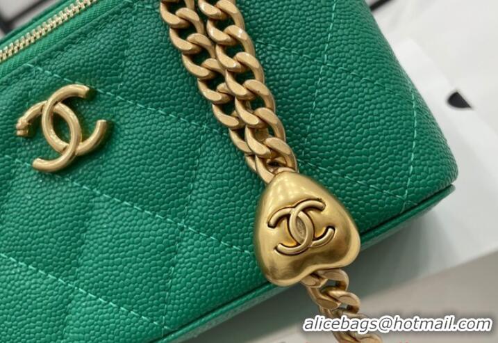 Pretty Style Chanel CLUTCH WITH CHAIN A68130 Green