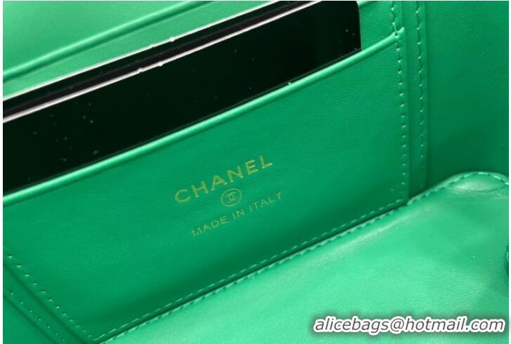 Pretty Style Chanel CLUTCH WITH CHAIN A68130 Green