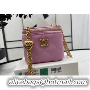 Unique Discount Chanel NANO CLUTCH WITH CHAIN A68129 PINK