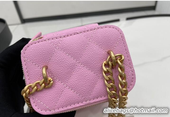 Unique Discount Chanel NANO CLUTCH WITH CHAIN A68129 PINK