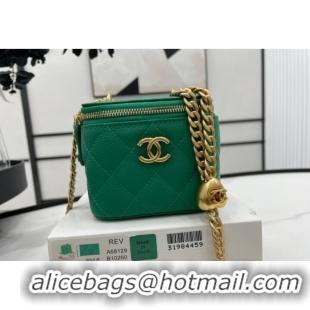 Super Quality Chanel NANO CLUTCH WITH CHAIN A68129 GREEN