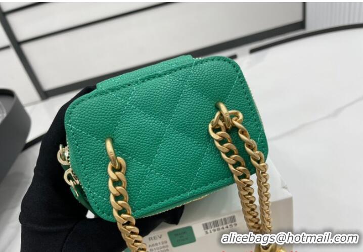 Super Quality Chanel NANO CLUTCH WITH CHAIN A68129 GREEN