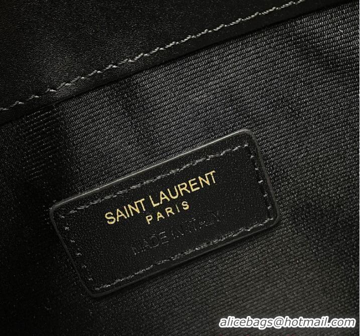 Top Quality SAINT LAURENT UPTOWN POUCH IN SMOOTH LEATHER 565739 BLACK