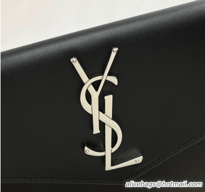 Best Price SAINT LAURENT UPTOWN POUCH IN SMOOTH LEATHER C565739 BLACK