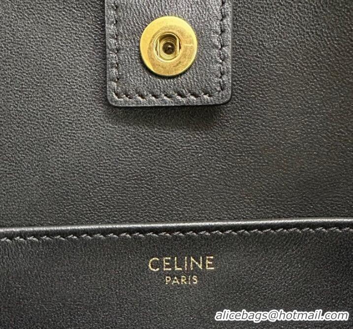 Good Product Celine MEDIUM SOFT 16 BAG IN SMOOTH CALFSKIN 114253 BLACK