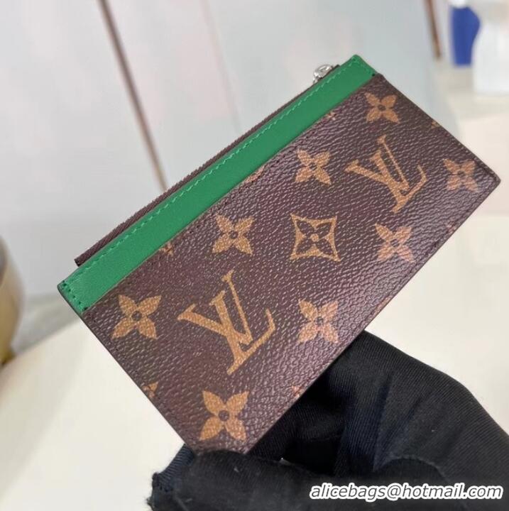 Top Grade Louis Vuitton Monogram Canvas Coin Card Holder M82908 Green