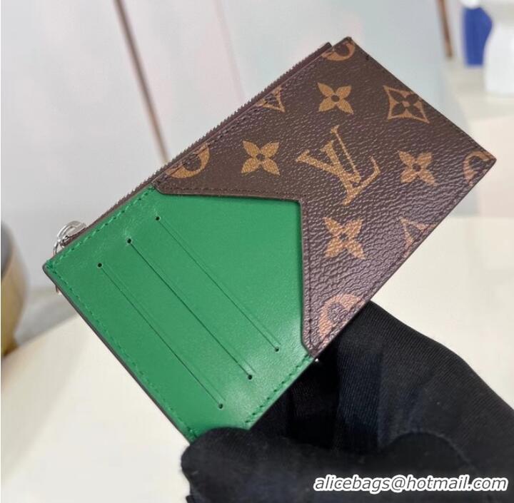 Top Grade Louis Vuitton Monogram Canvas Coin Card Holder M82908 Green