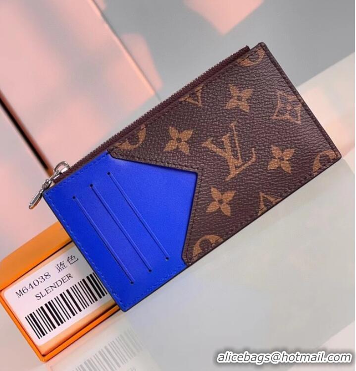 Top Quality Louis Vuitton Monogram Canvas Coin Card Holder M82908 Blue