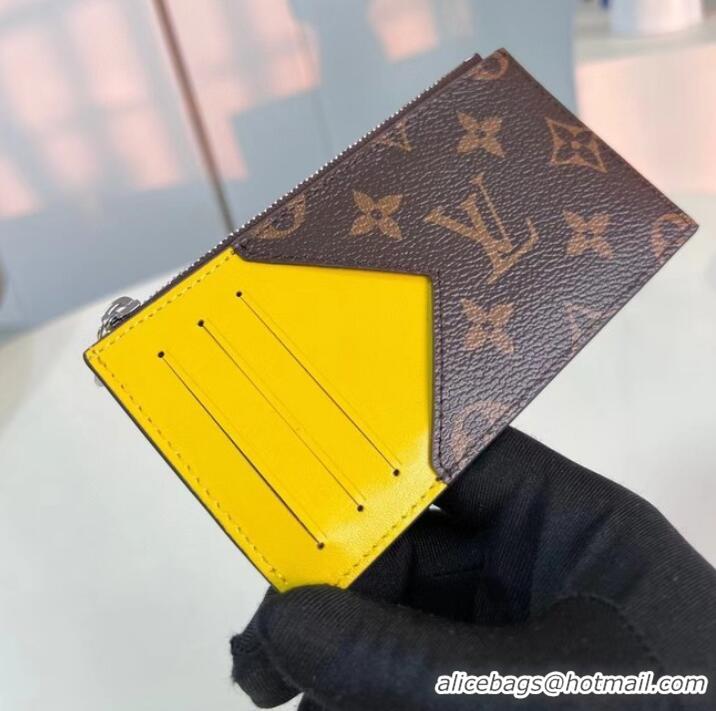 Promotional Louis Vuitton Monogram Canvas Coin Card Holder M82908 yellow