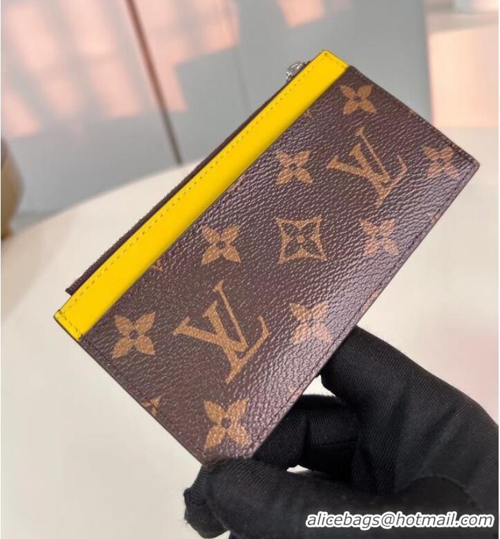 Promotional Louis Vuitton Monogram Canvas Coin Card Holder M82908 yellow