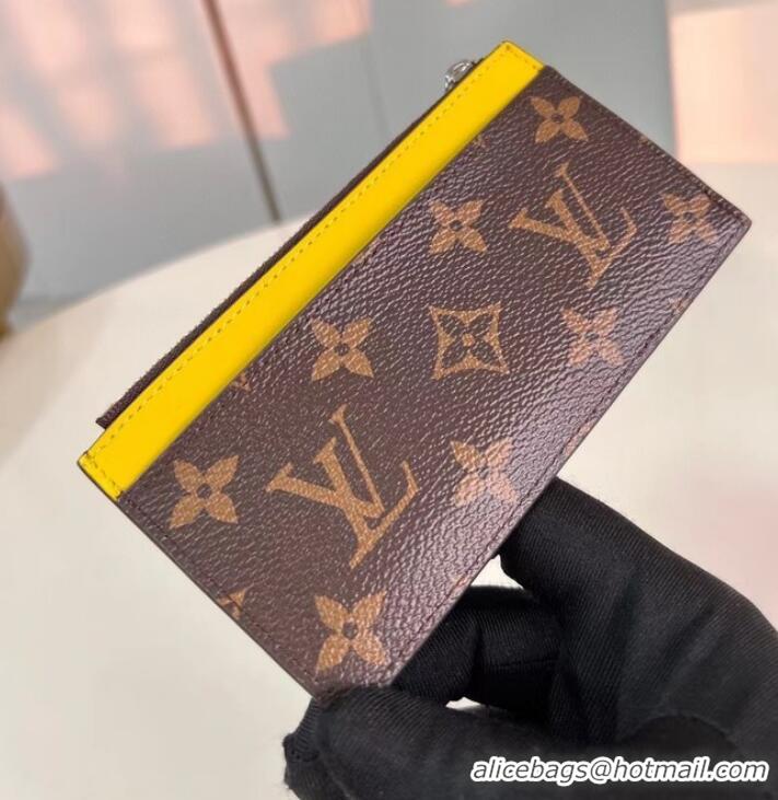 Promotional Louis Vuitton Monogram Canvas Coin Card Holder M82908 yellow