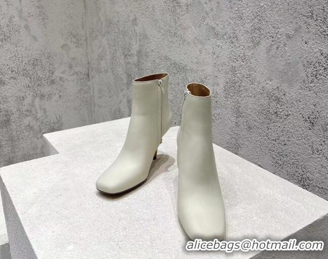 Buy Discount Bottega Veneta Calfskin Knot Ankle Boots 8cm White 104039